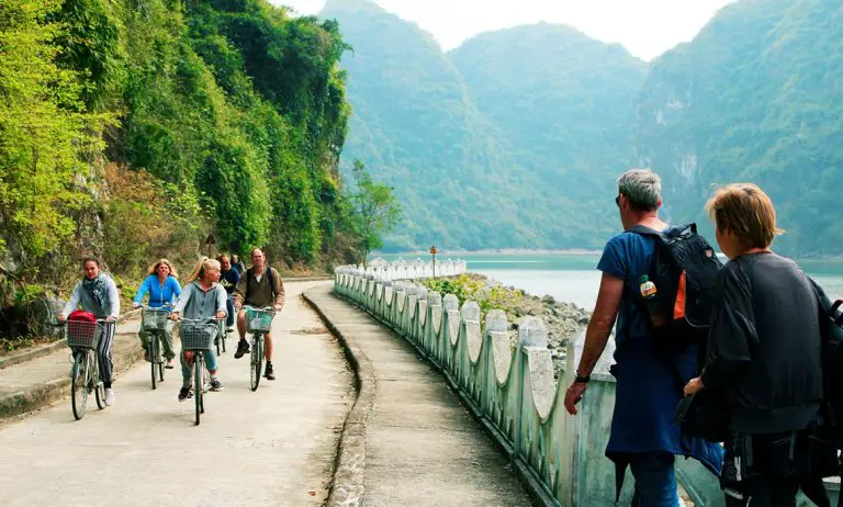 exciting cycling trip in viet hai village in cat ba island